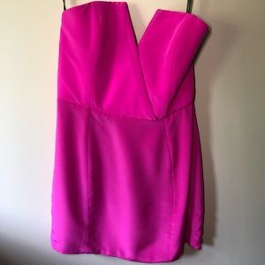 Naven Hot Pink NBD Dress Strapless